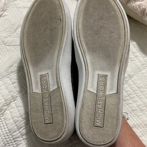 Michael Kors Dark Brown Patterned Slip-Ons - Picture 3 of 4